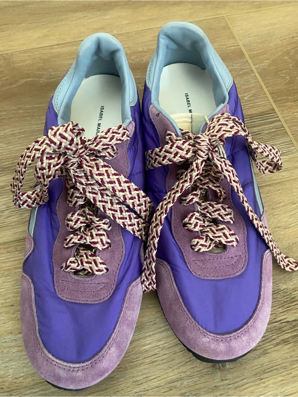 Isabel Marant Purple Suede-Nylon Athletic Sneakers